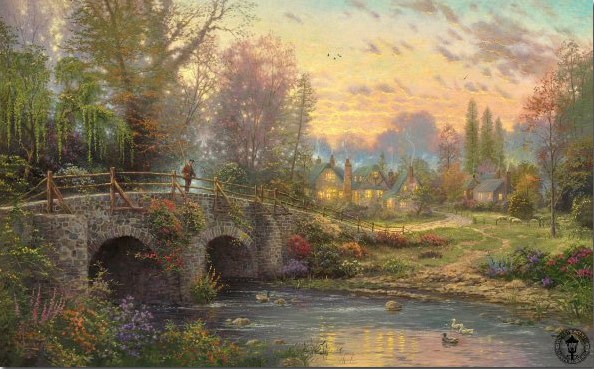 Thomas Kinkade Cobblestone Evening